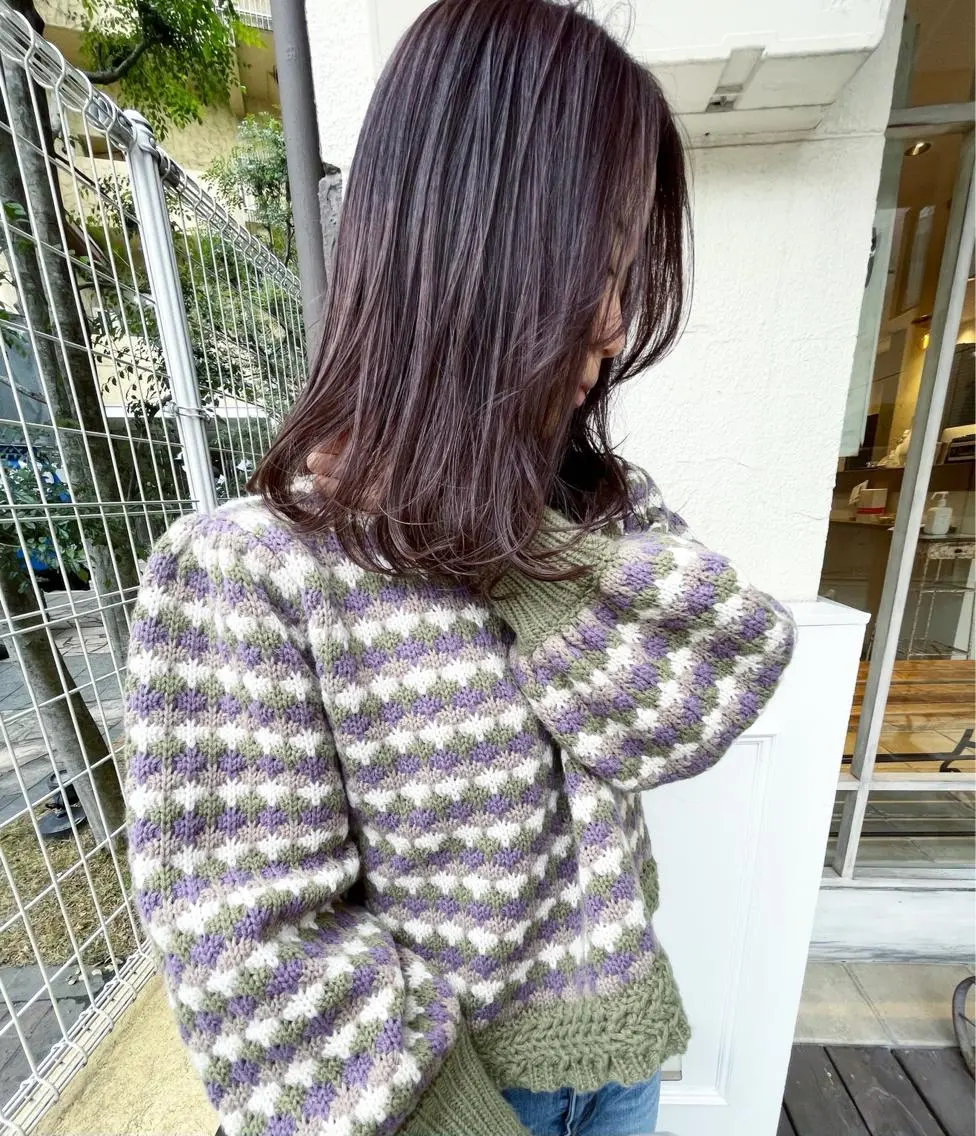 ミディアム カラー 🙃 透明感カラー/ボブのヘアスタイル