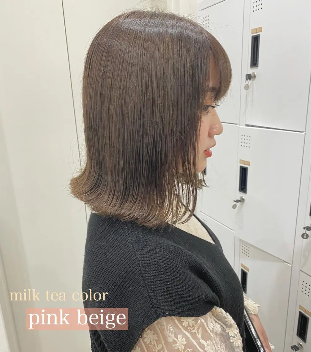 ミディアム カラー パーマ ヘアアレンジ ネイル マツエク・マツパ カット ヘアカラー ハイライト、レイヤー カット/西梅田/中西のヘアスタイル