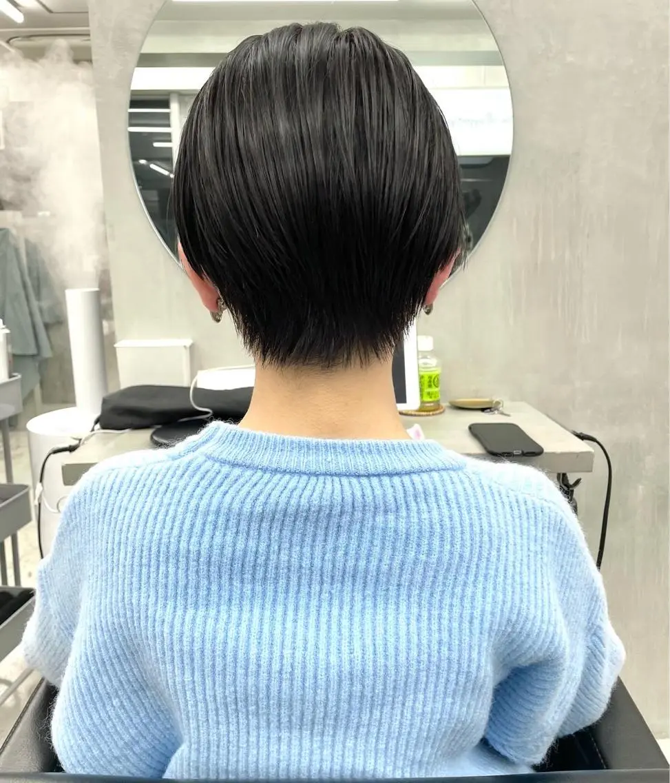 ショート カラー ショートヘア カット ヘアカラー トリートメント 👑ボブはお任せ ミヤノ👑のヘアスタイル
