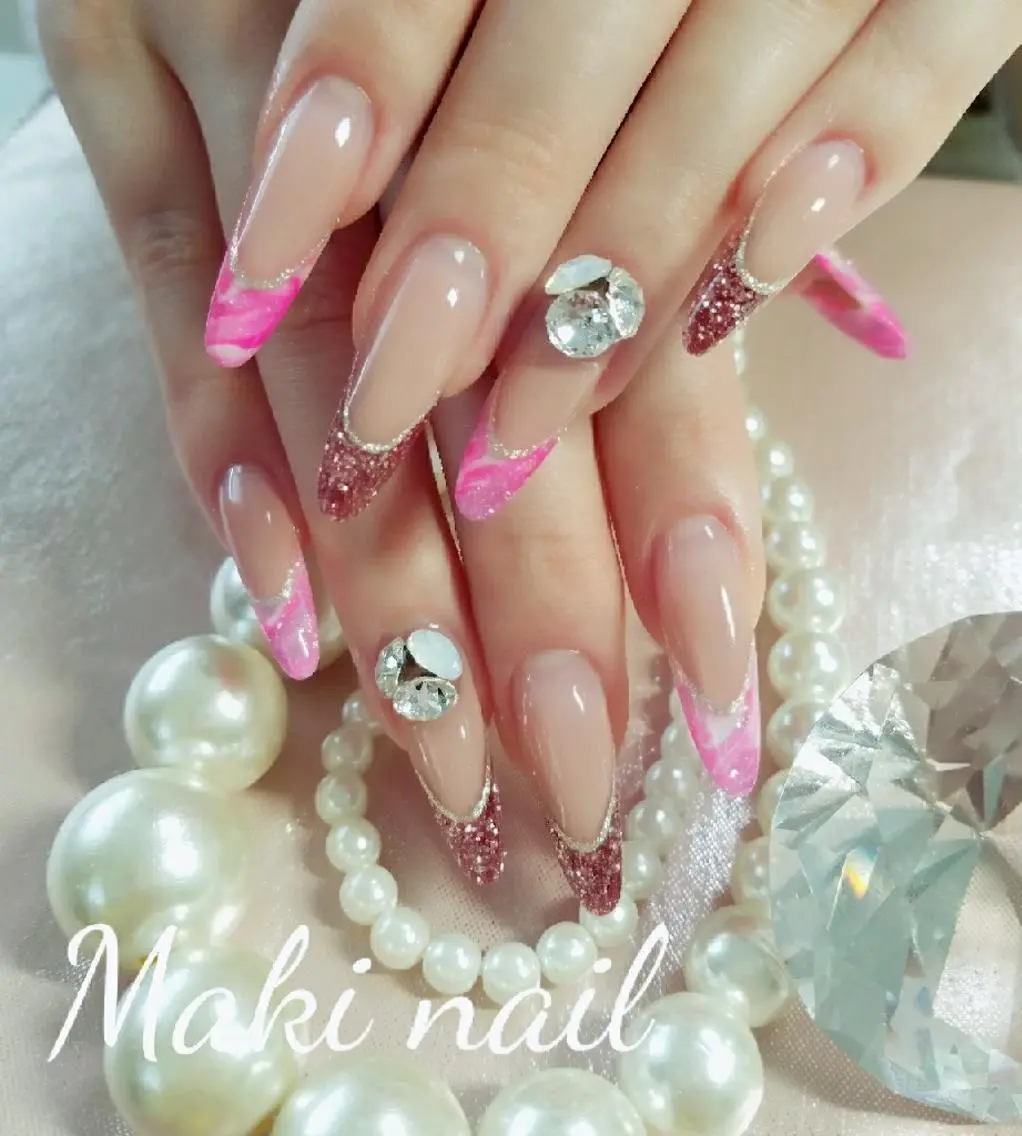 ネイル フレンチネイル スカルプネイル ･:*+.✳︎˚✧₊ MAKI NAILのネイルデザイン