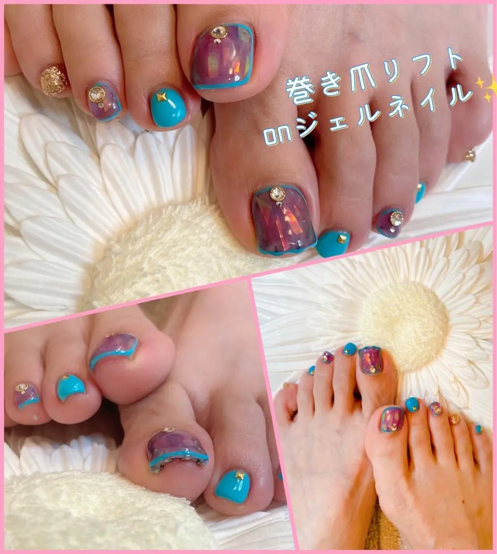 ネイル アートネイル ジェルネイル ♢ME2ROOM♢ #巻き爪#リラクのネイルデザイン