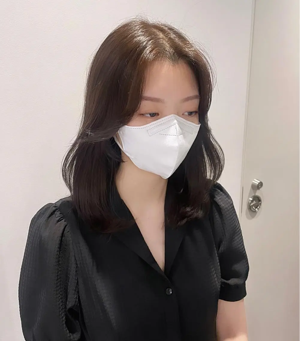 ミディアム カット ヘアカラー トリートメント 銀座／レイヤーカット 🤍内野すみれのヘアスタイル