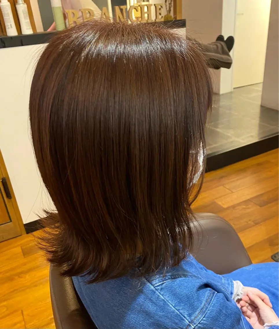 ミディアム カラー マンツーマンサロン 🤍Tanakaのヘアスタイル
