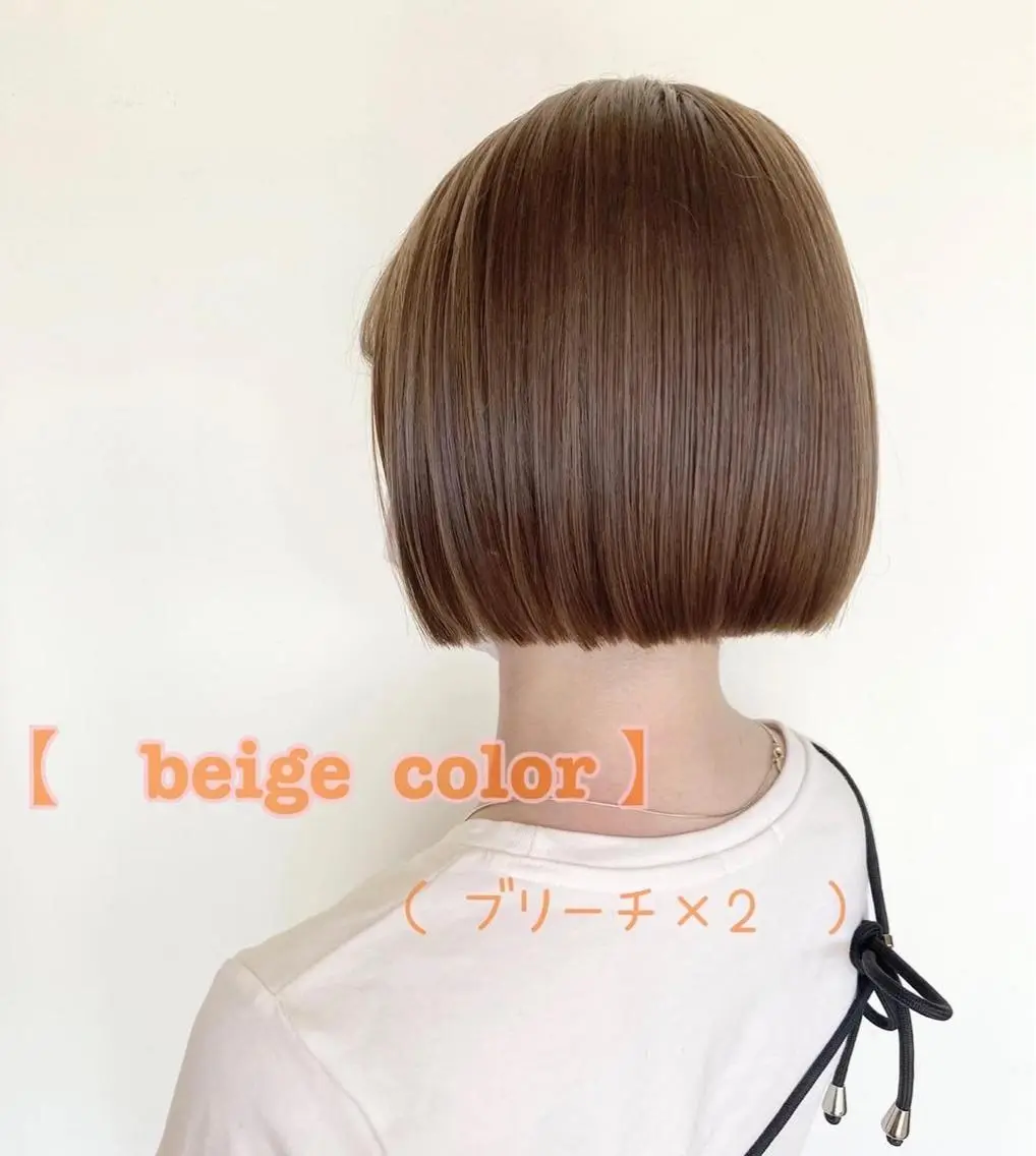 ショート カラー ベージュカラー ブリーチ ペッツ本店 スタイリスト増田ゆきのヘアスタイル