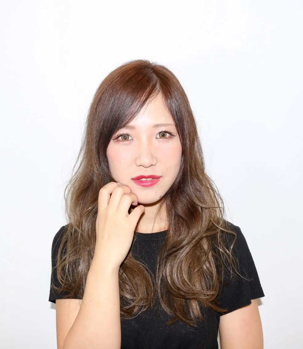 ロング ハイライト 落合 優太のヘアスタイル