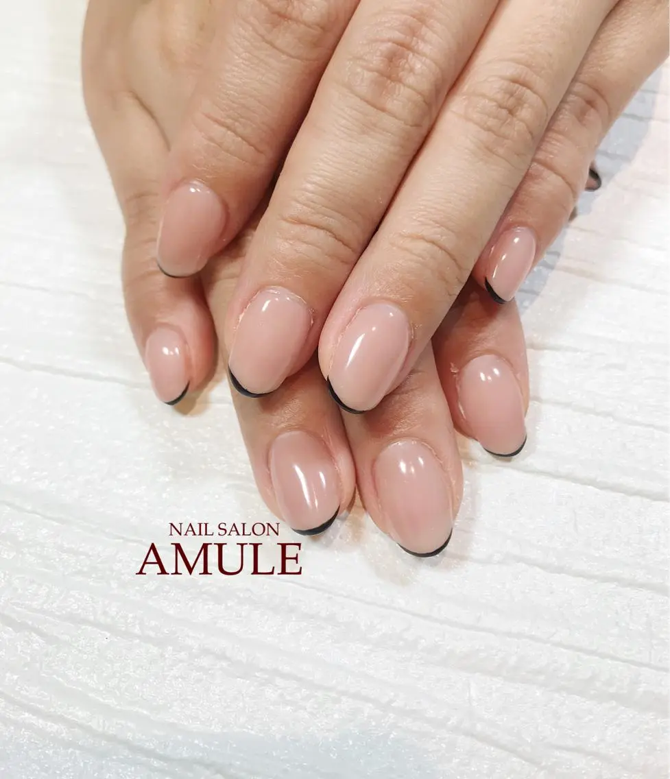 ネイル フレンチネイル ジェルネイル ワンカラーネイル ハンドネイル NAILSALON AMULEのネイルデザイン