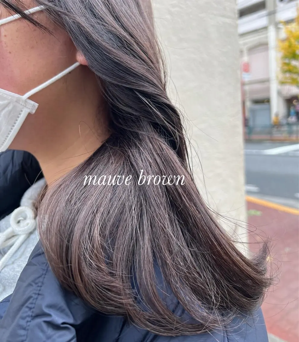セミロング カット ヘアカラー しま ななこのヘアスタイル