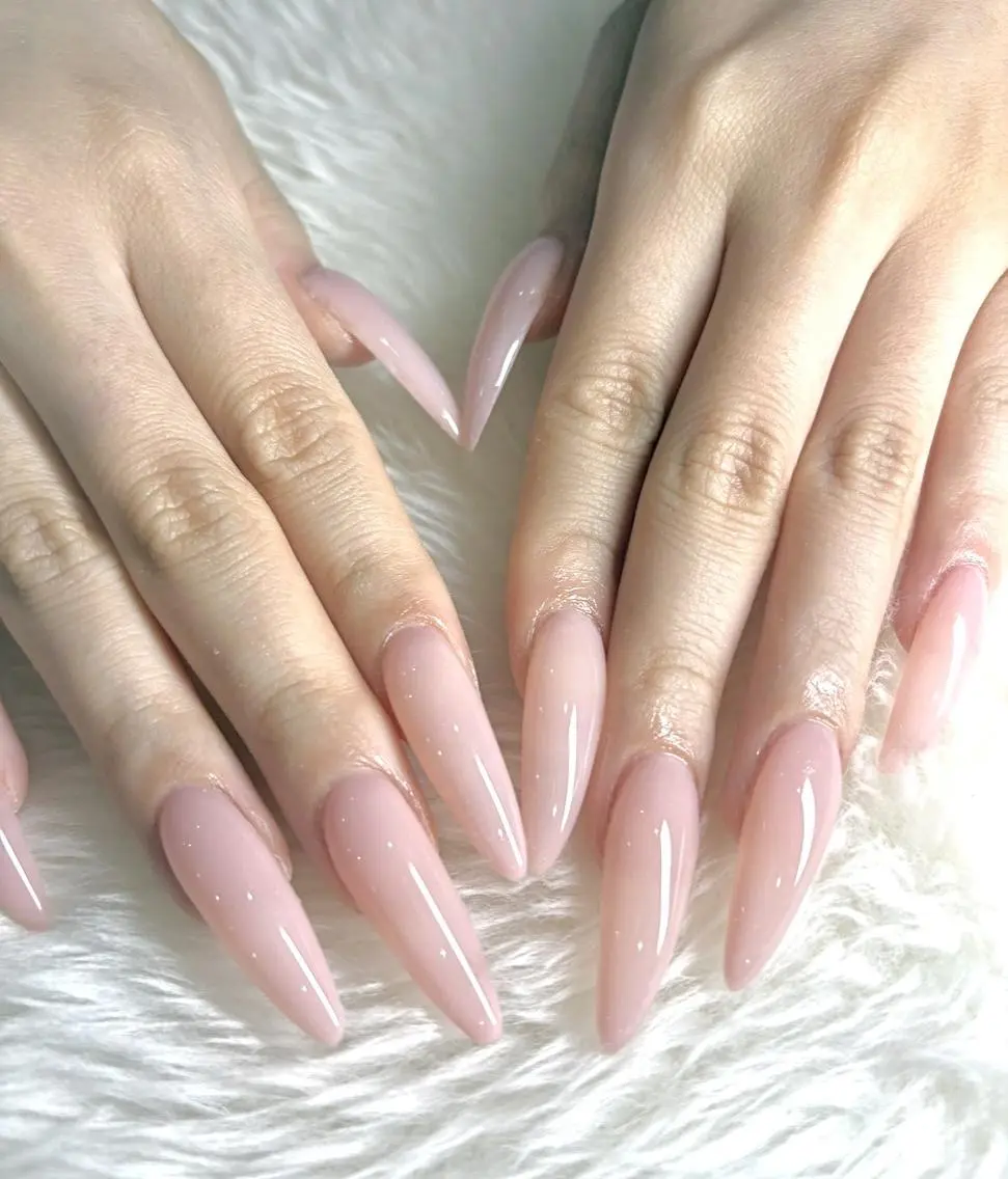 ネイル 長さ出し ワンカラーネイル nail salon Ellisのネイルデザイン