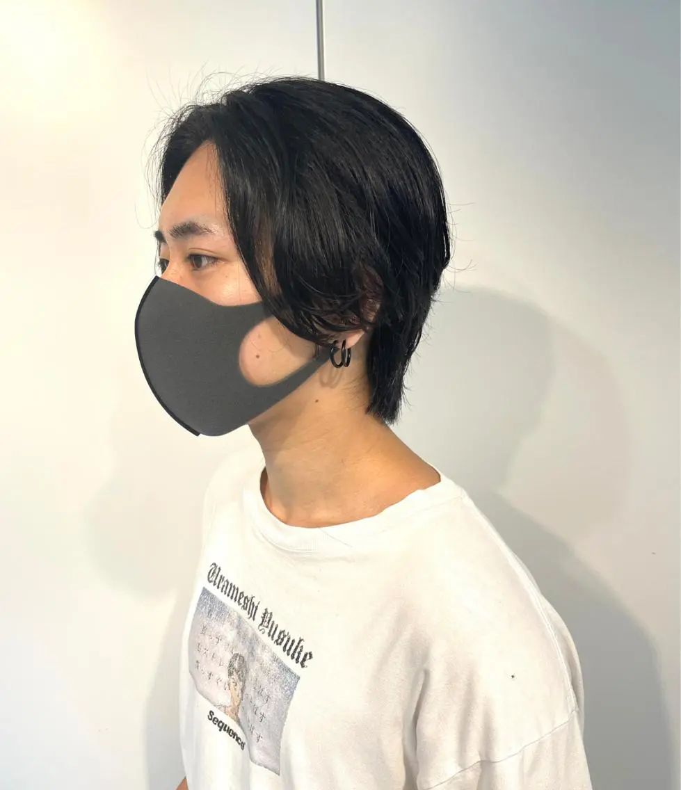 パーマ メンズ メンズパーマ メンズウルフカット ウルフカット スパイラルパーマ 🍮中山詩乃🍮顔 まわりデザイン◎のヘアスタイル
