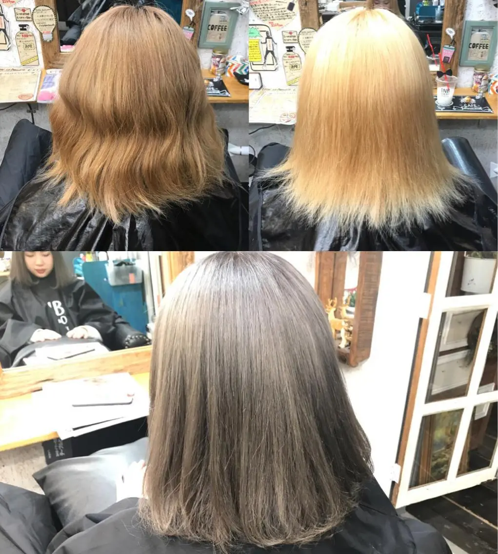 カラー ブリーチ グレージュ カラーモデル募集ෆ‪ ＳＡＥのヘアスタイル