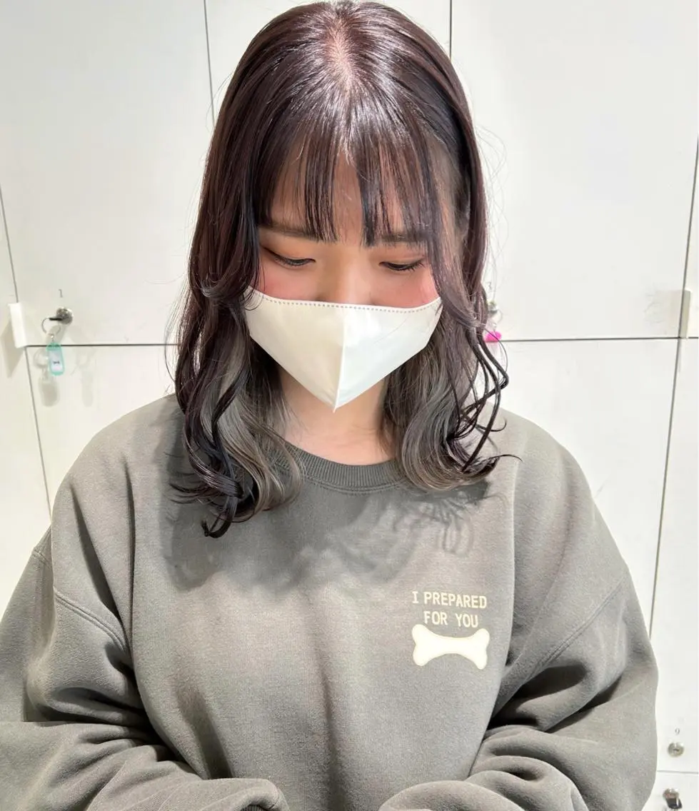 ミディアム カラー ヘアカラー 透明感カラー🫧 nanohaのヘアスタイル