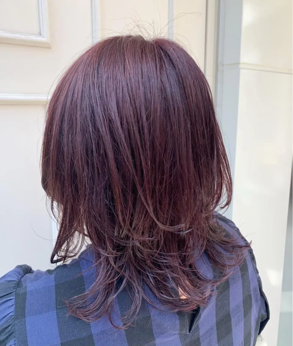 ミディアム カラー ピンクカラー バイオレットカラー 🫟Blanco🫟 Color&Careのヘアスタイル