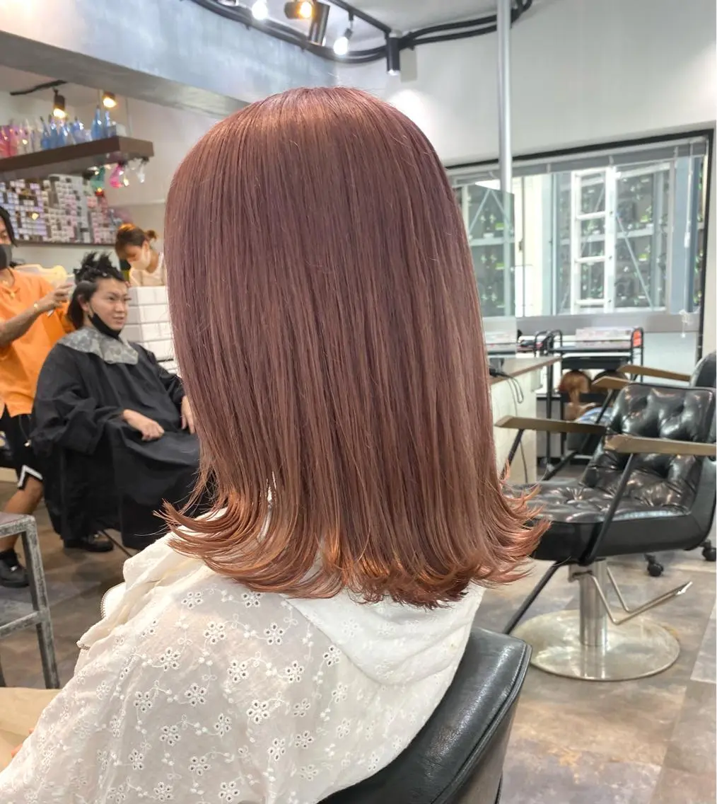 ショート カラー ピンクカラー ボブとパーマの達人 /美容室難民の方是非のヘアスタイル