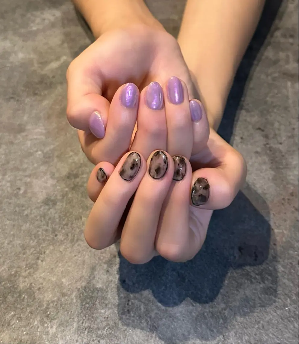 ネイル フラワーネイル ジェルネイル 大理石ネイル(マーブル) ニュアンスネイル シンプルネイル nail salon amanoのネイルデザイン
