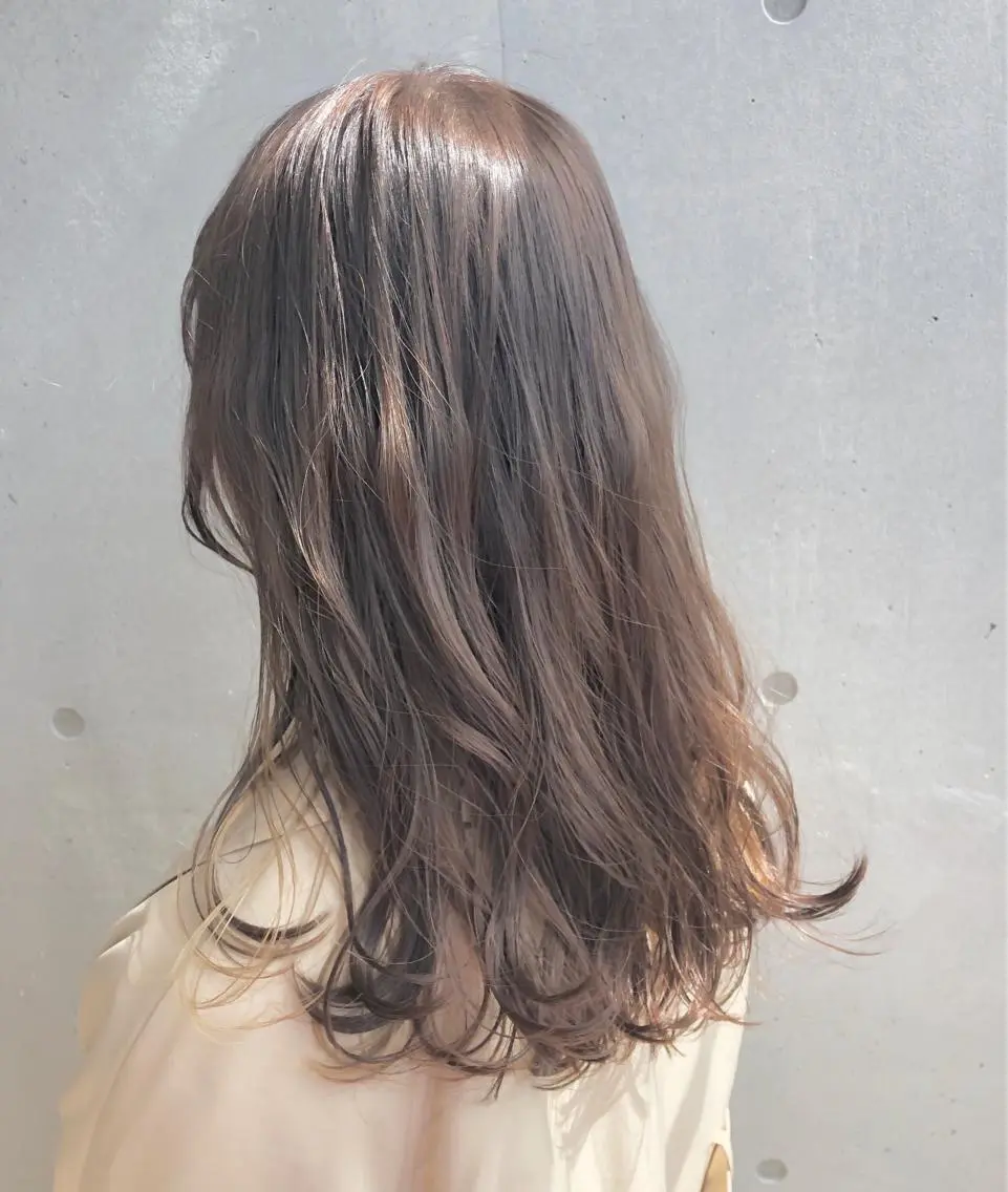 セミロング カラー ベージュカラー ブリーチ ホワイトベージュ カット ヘアカラー トリートメント ☕️ベージュカラー 内藤光哉☕️のヘアスタイル
