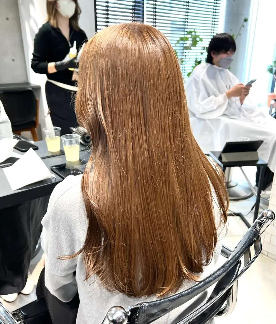 ロング カラー カット ヘアカラー トリートメント 赤みゼロ/透明感 カラー🌿KANTAのヘアスタイル