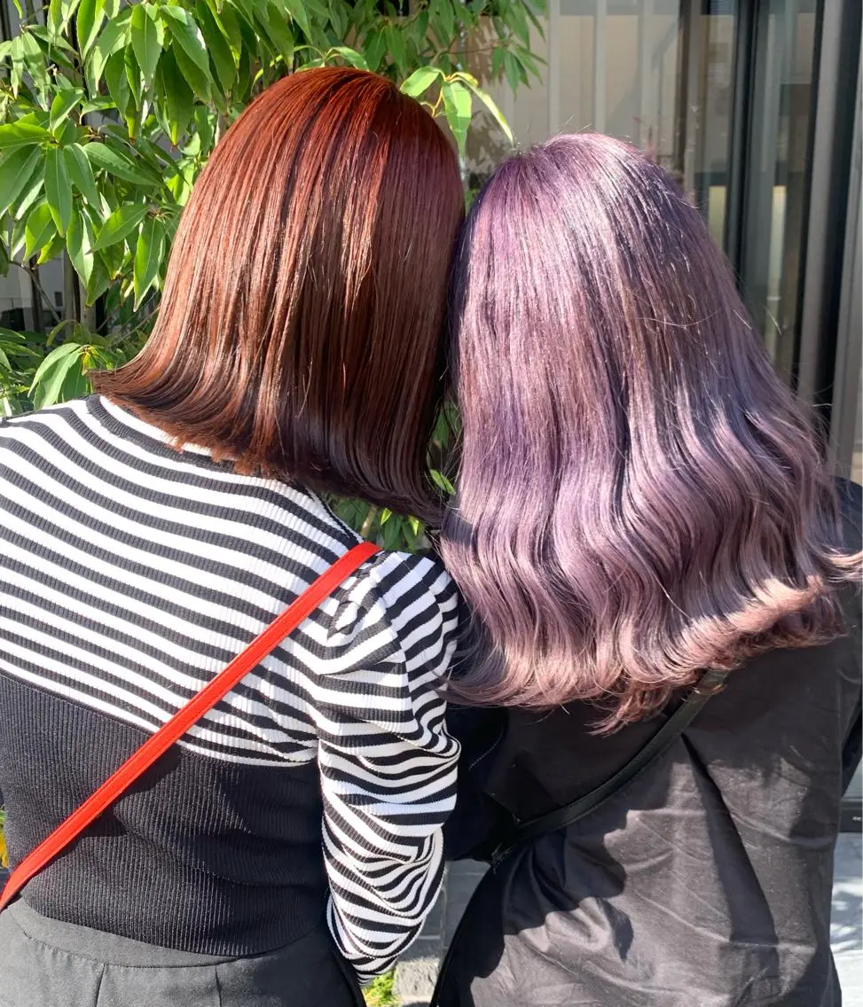 ロング カラー ヘアアレンジ ラベンダーカラー マツオカ マコのヘアスタイル