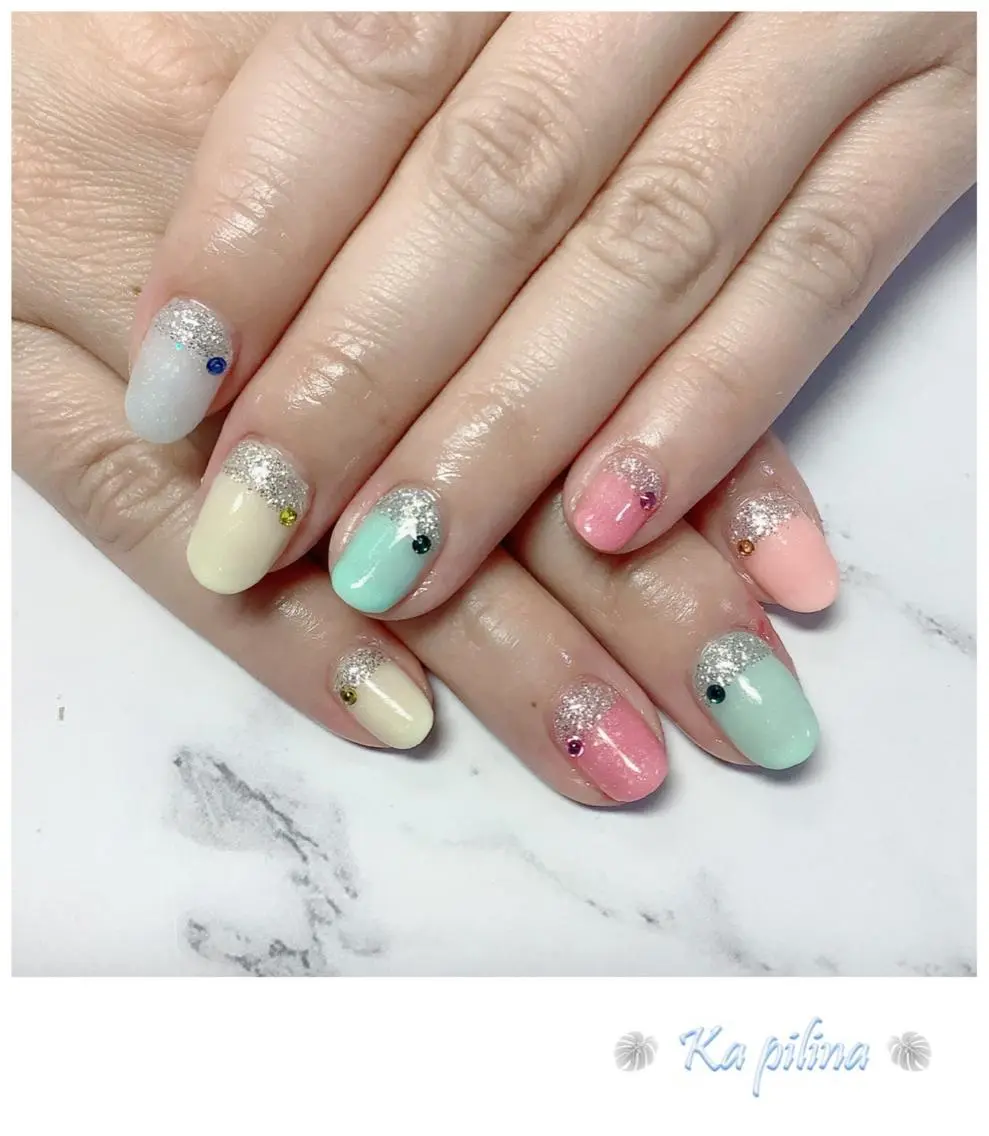 ネイル パステルネイル 春ネイル Nail salon Ka pilinaのネイルデザイン