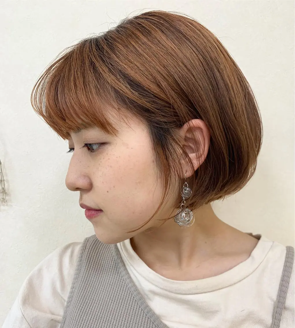 ショート 切りっぱなしボブ ショートボブ ハンサムショート ボブ ショートヘア カット トリートメント 初めてのショート お任せください✂️のヘアスタイル