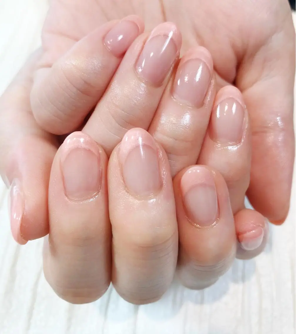 ネイル フレンチネイル ピンク NAILSALON AMULEのネイルデザイン