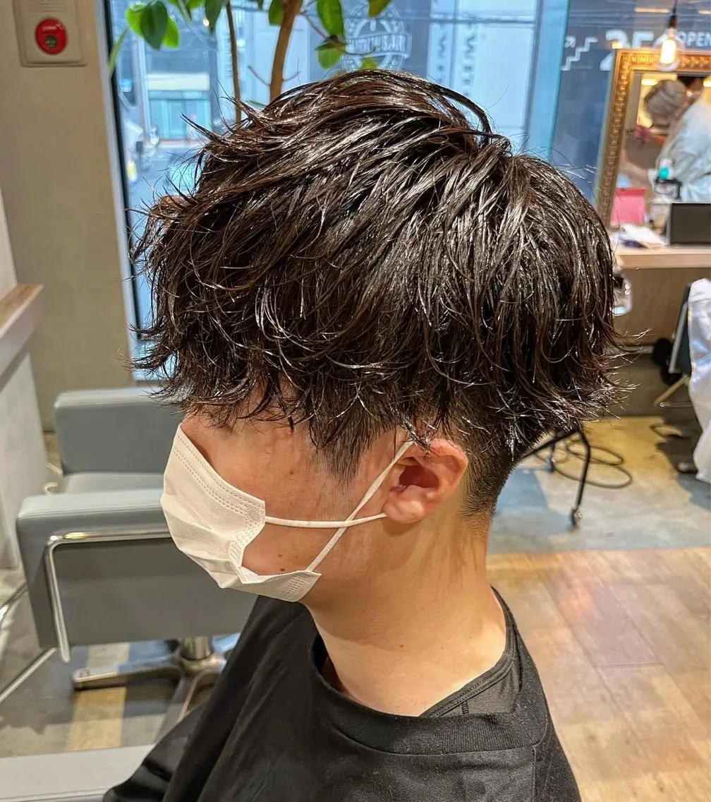 ショート パーマ メンズ カット パーマ SCENEbyRAD helmのヘアスタイル
