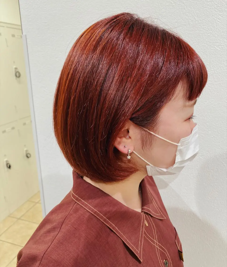 ショート カラー オレンジ 西山梨々【5/1〜 復帰致します🌼】のヘアスタイル