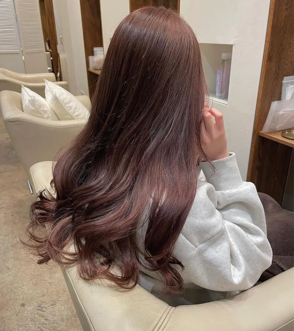 ロング カラー カット ヘアカラー トリートメント 【完全個室】髪質改善 暖色カラー/山崎唯奈のヘアスタイル