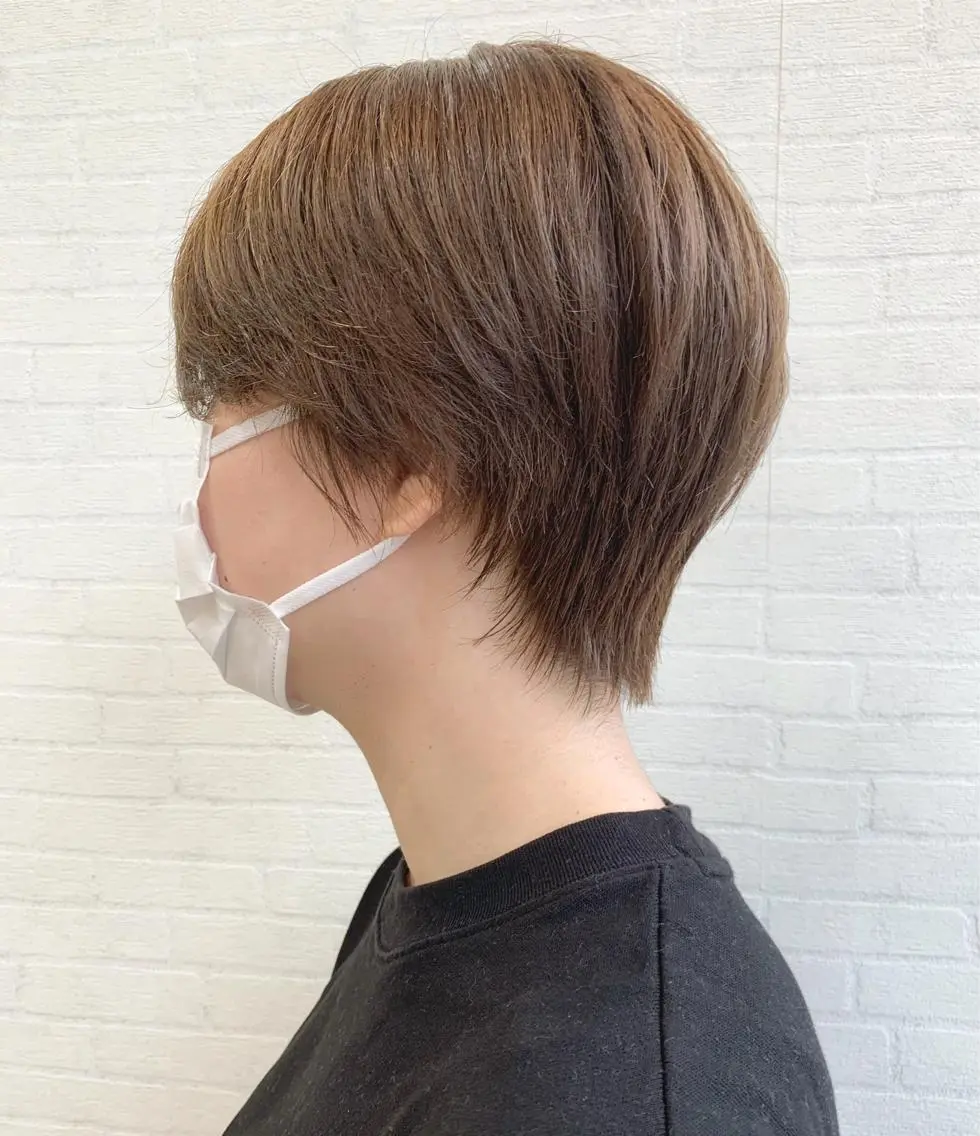ショート カラー 切りっぱなしボブ ショートボブ ハンサムショート ベージュカラー ボブ カット トリートメント 初めてのショート お任せください✂️のヘアスタイル