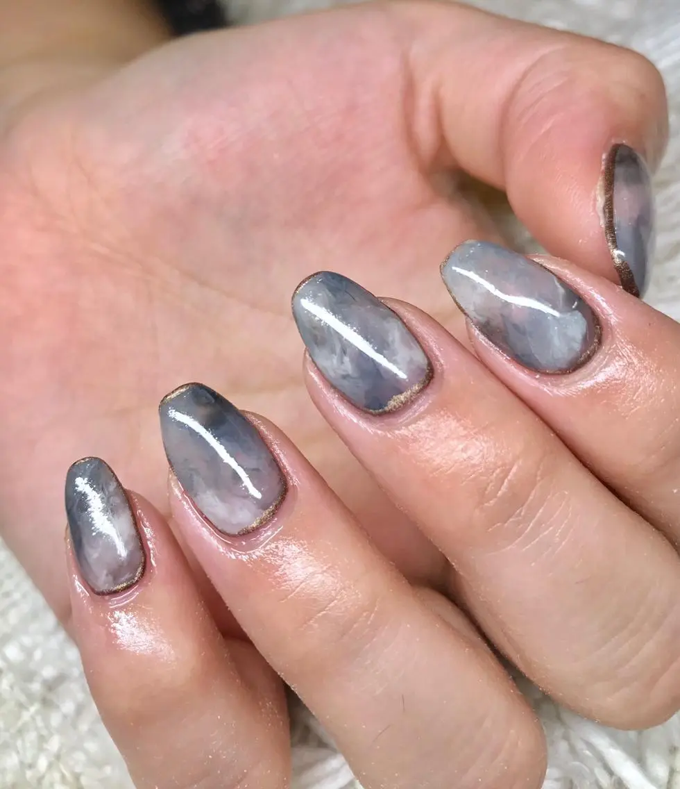 ミディアム パーマ ヘアアレンジ ネイル マツエク・マツパ ニュアンスネイル ニュアンスパーマ el. by Aoのネイルデザイン