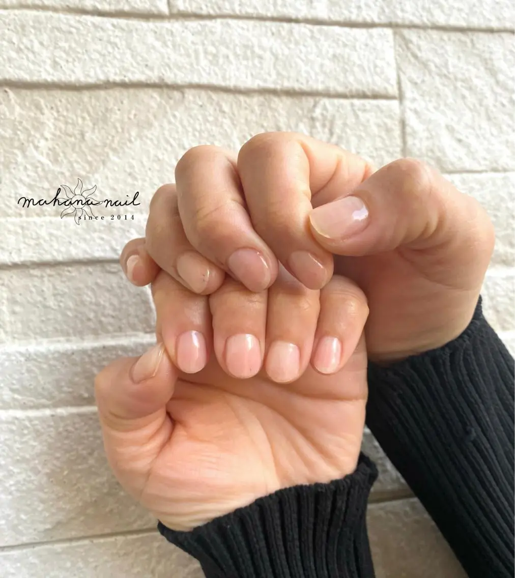 ネイル クリアネイル ジェルネイル mahana nailのネイルデザイン