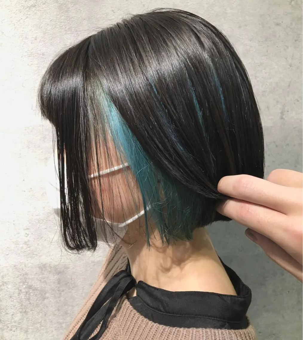 ショート カラー ブリーチ ミント ミントグリーン 🌟透明感カラー 🌟松岡勇輝のヘアスタイル