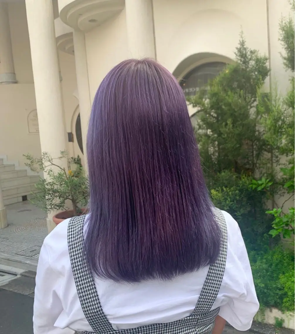 セミロング カラー 色落ちまでキレイに！ ！女性サロンのヘアスタイル