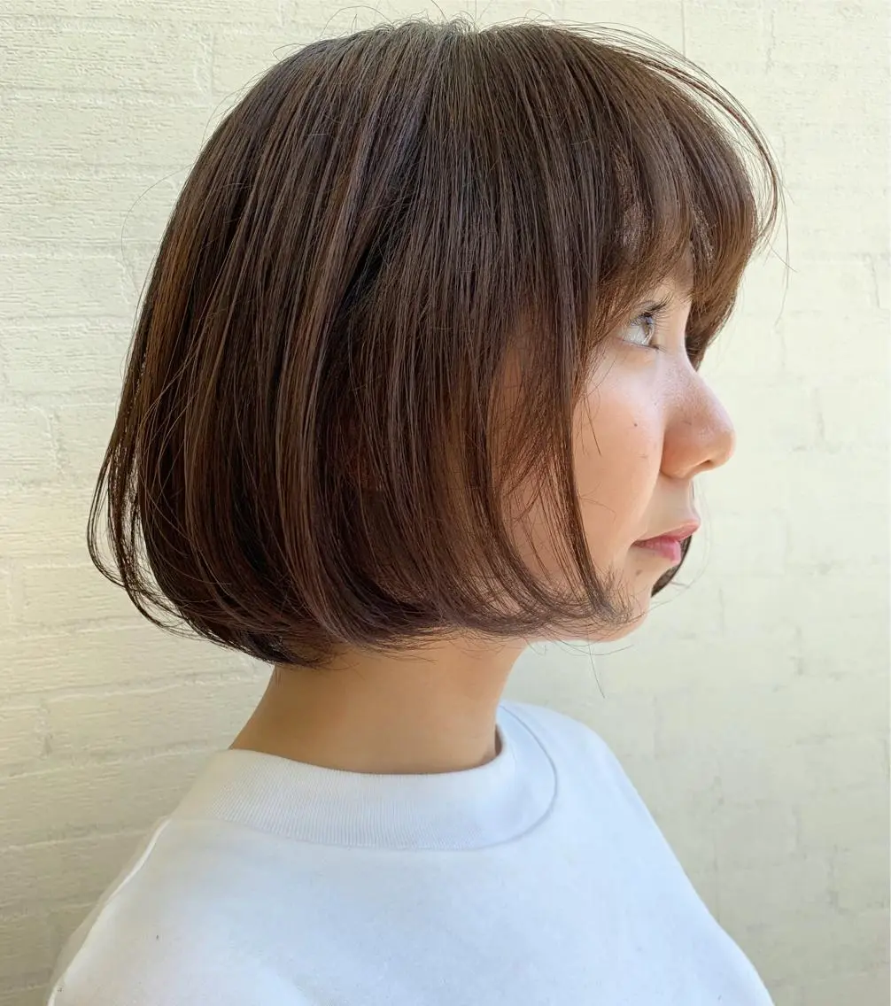 ショート 切りっぱなしボブ ショートボブ ハンサムショート ボブ ショートヘア カット ヘアカラー トリートメント 初めてのショート お任せください✂️のヘアスタイル