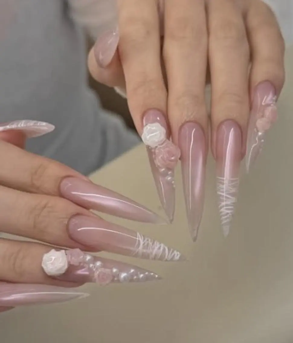 ネイル オーロラネイル チークネイル フットネイル ジェルネイル 韓国ネイル ハンドネイル neco H.babynailのネイルデザイン