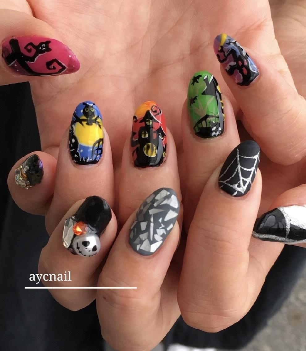 ネイル ハロウィン ハンドネイル 推しネイル | 　aycnailのネイルデザイン