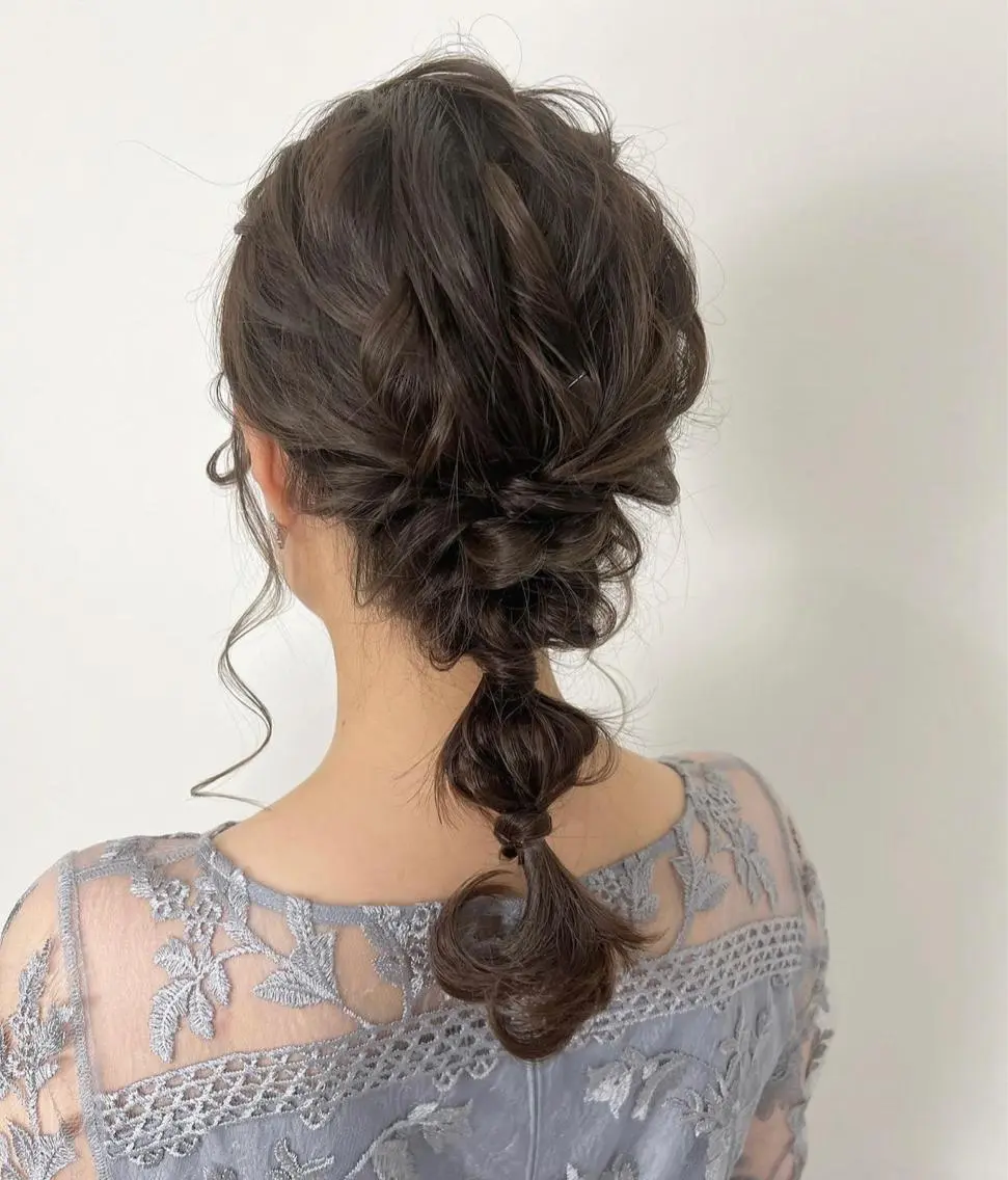 セミロング 卒業式のヘアスタイル ヘアセット 🌷private salon Linkのマツエク・マツパデザイン