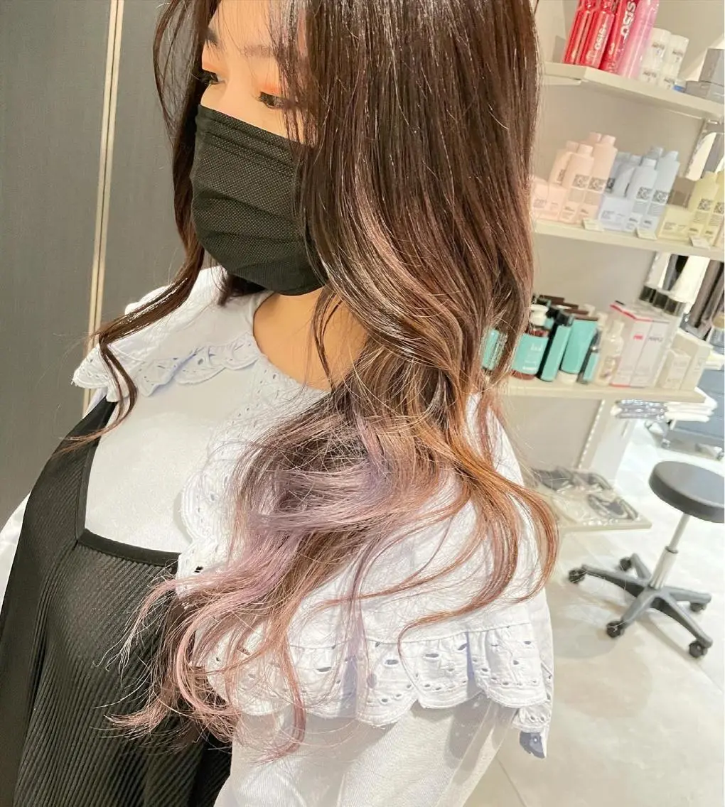 ロング カラー カット ヘアカラー トリートメント レイヤー×髪質改善 ×透明感/杉田 圭のヘアスタイル