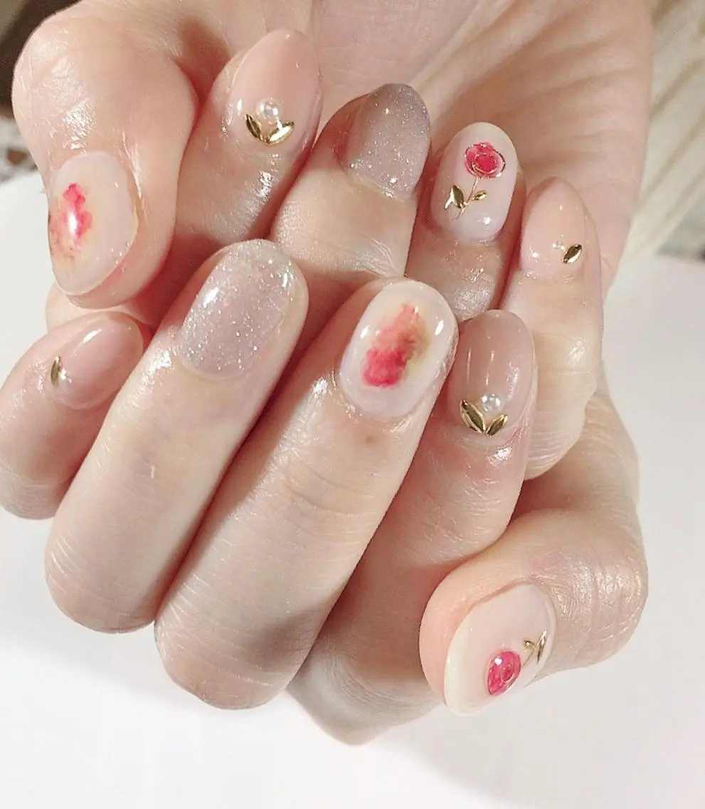 ネイル 持ち込み 春ネイル ハンドネイル DEEP nail salonのネイルデザイン
