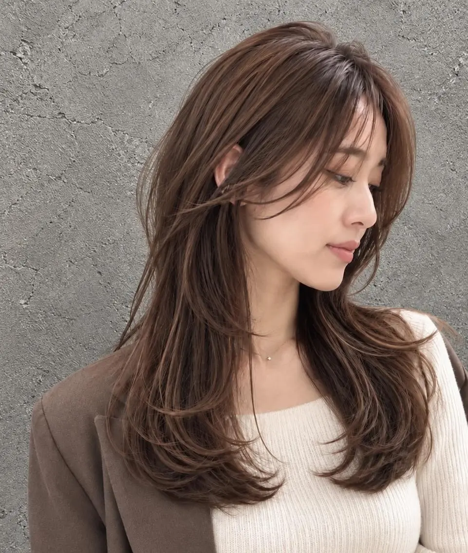 セミロング カラー 脇田 麗乃のヘアスタイル