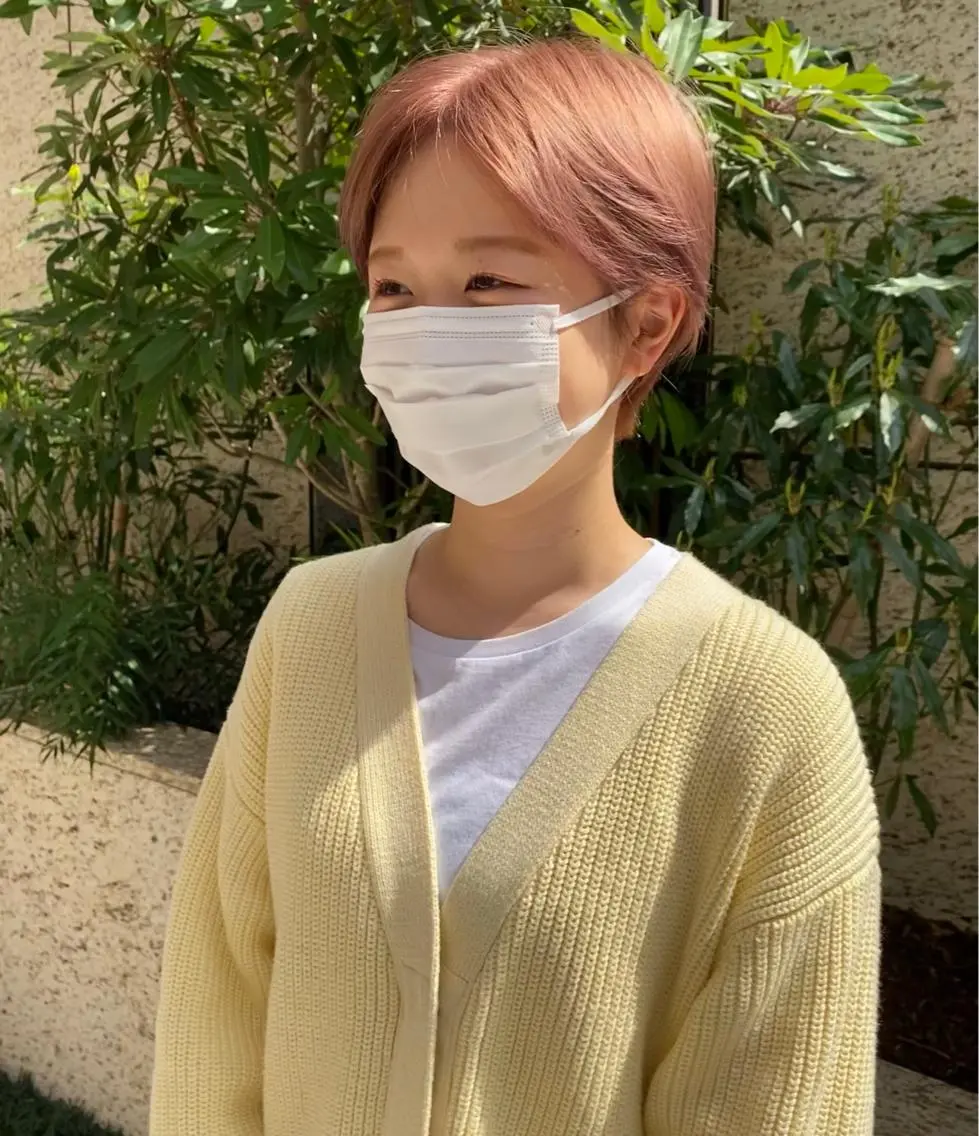 ショート カラー ベージュカラー ピンクカラー ピンクベージュ ハイトーン/デザイン hirokiのヘアスタイル
