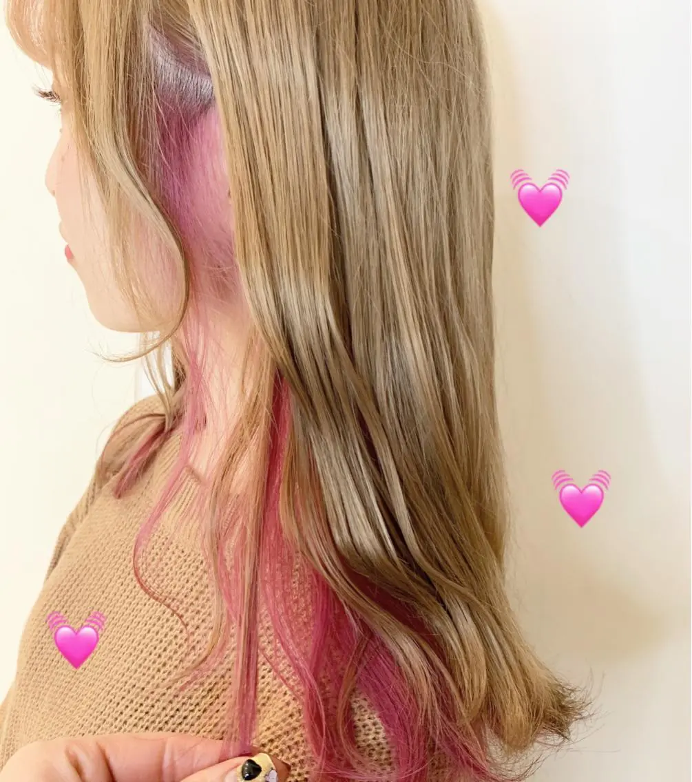 ミディアム カラー インナーカラー 新宿駅近♡個室 ♡関口三都季🌜のヘアスタイル