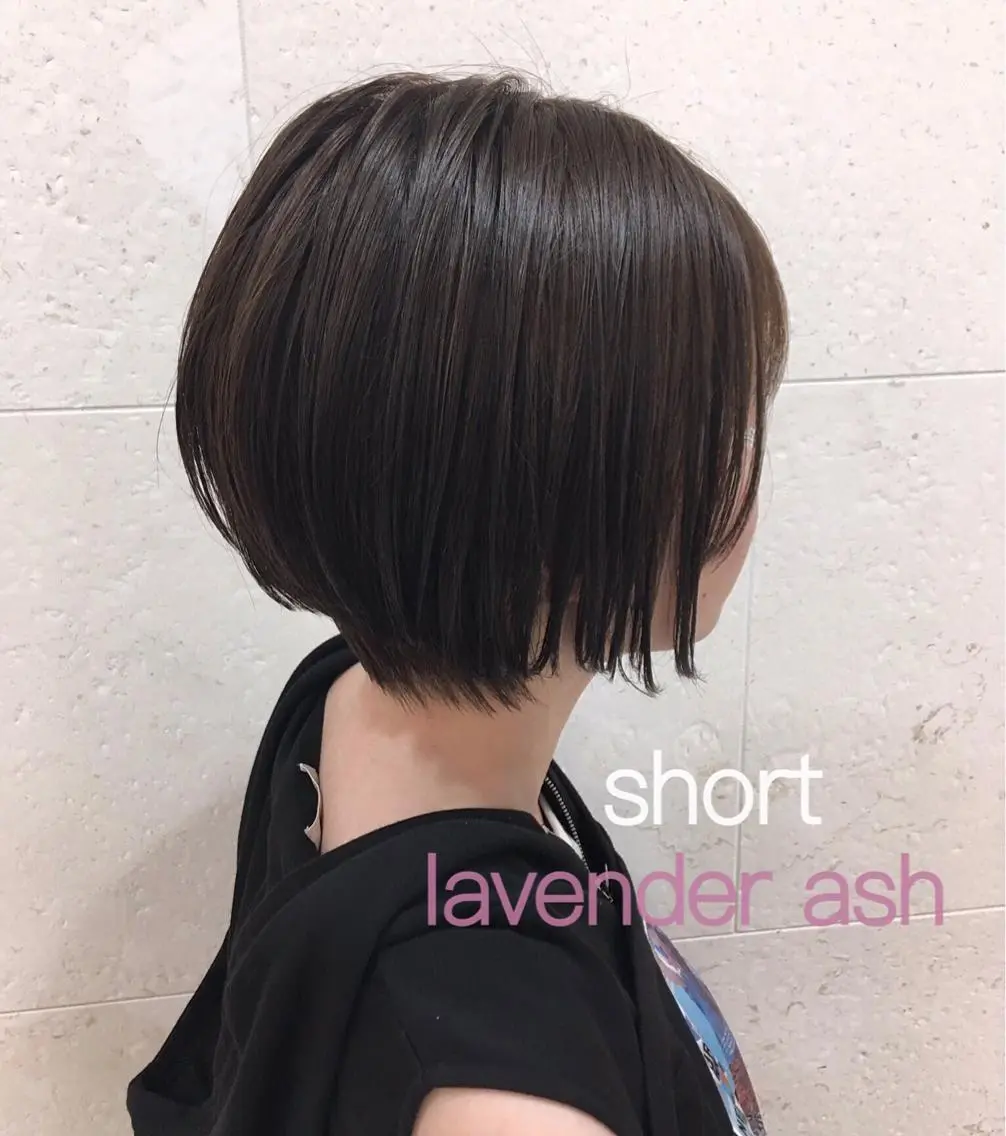 ショート カラー アッシュ ラベンダーカラー ラベンダーアッシュ カット ヘアカラー トリートメント 斉藤 貴也のヘアスタイル
