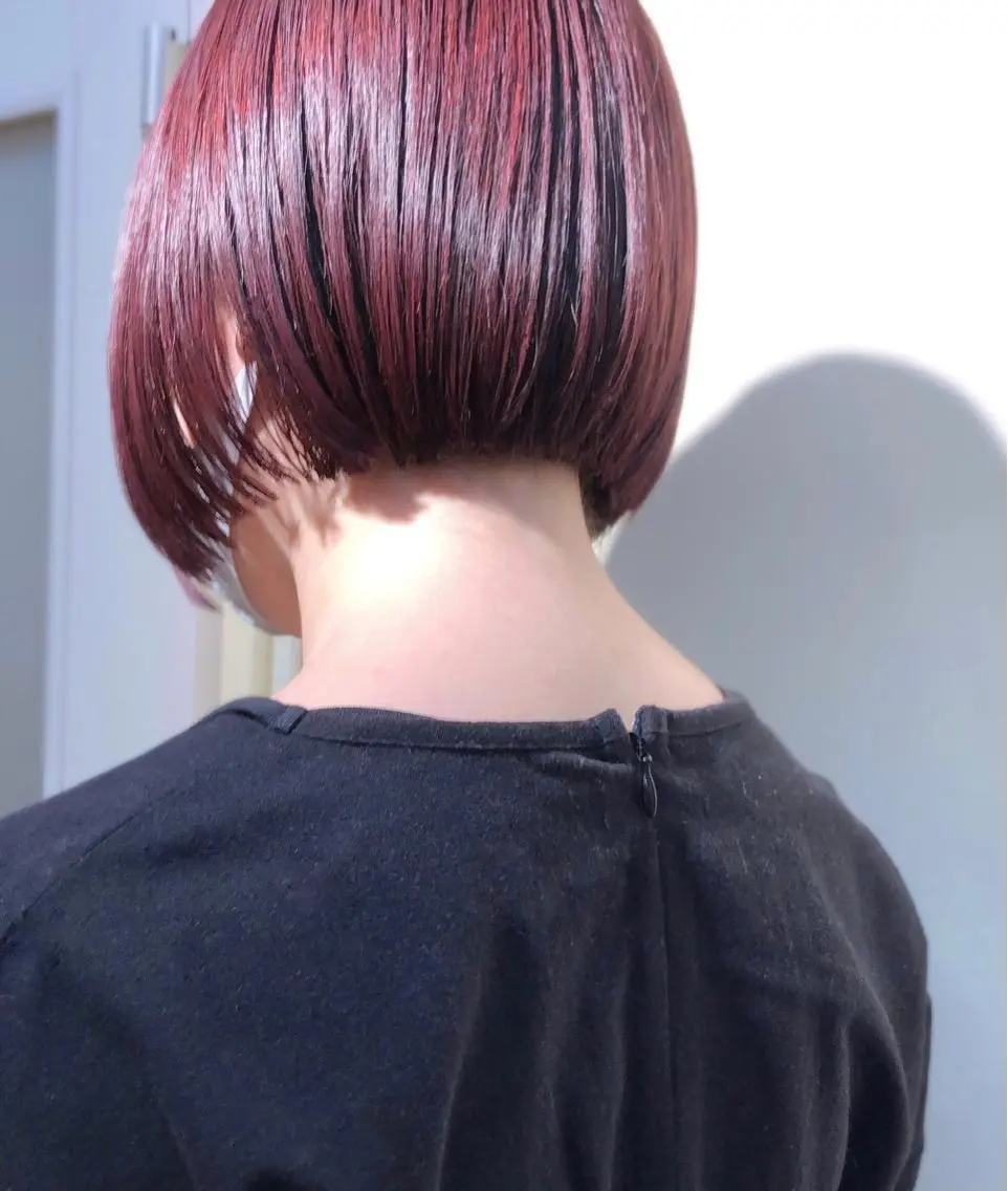ショート カット ヘアカラー トリートメント ボブ♡柔らかいカラー 實松栞理のヘアスタイル