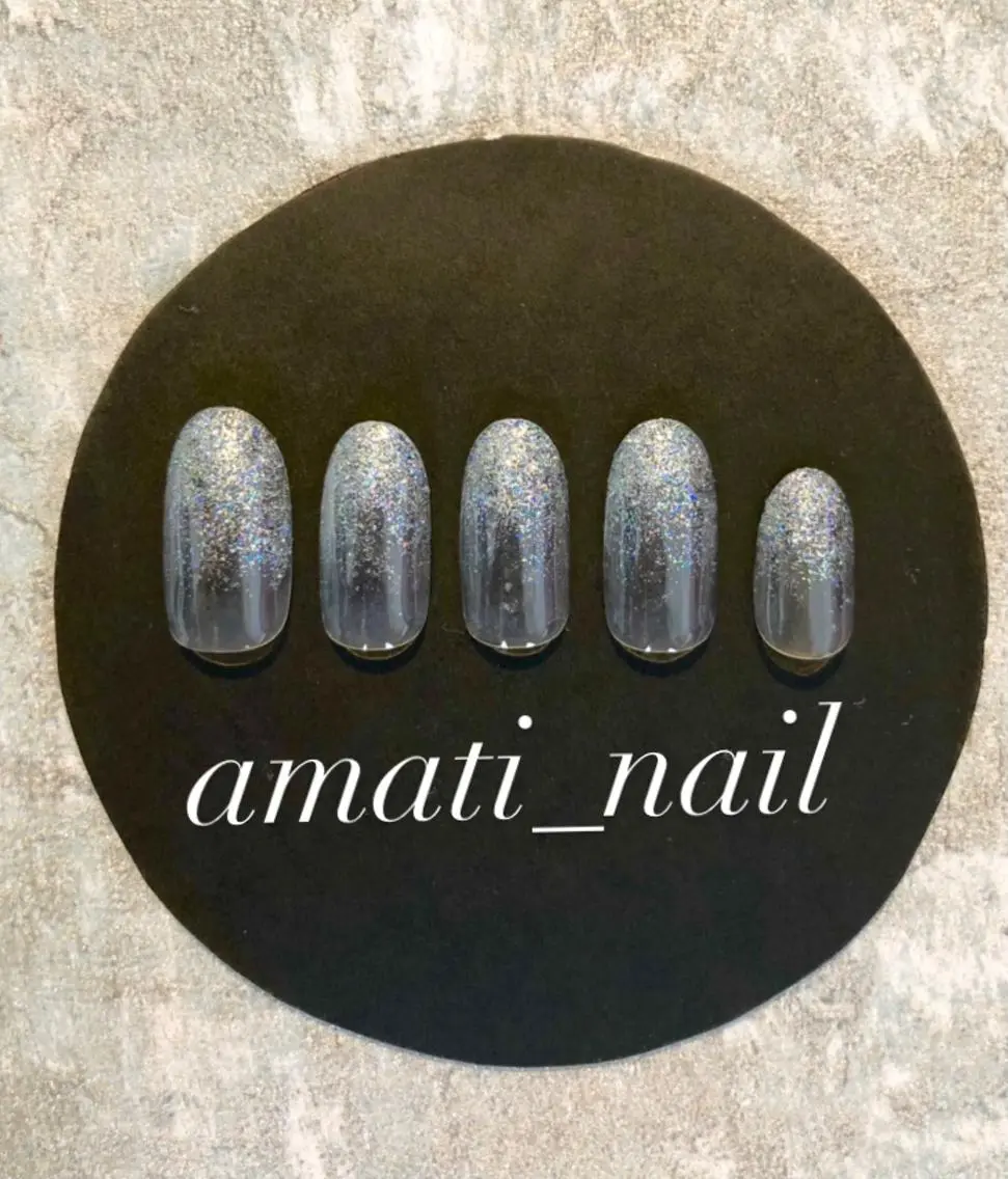 ネイル グラデーション ラメ(グリッター) ラメグラデーション amati_nail TAKAKOのネイルデザイン