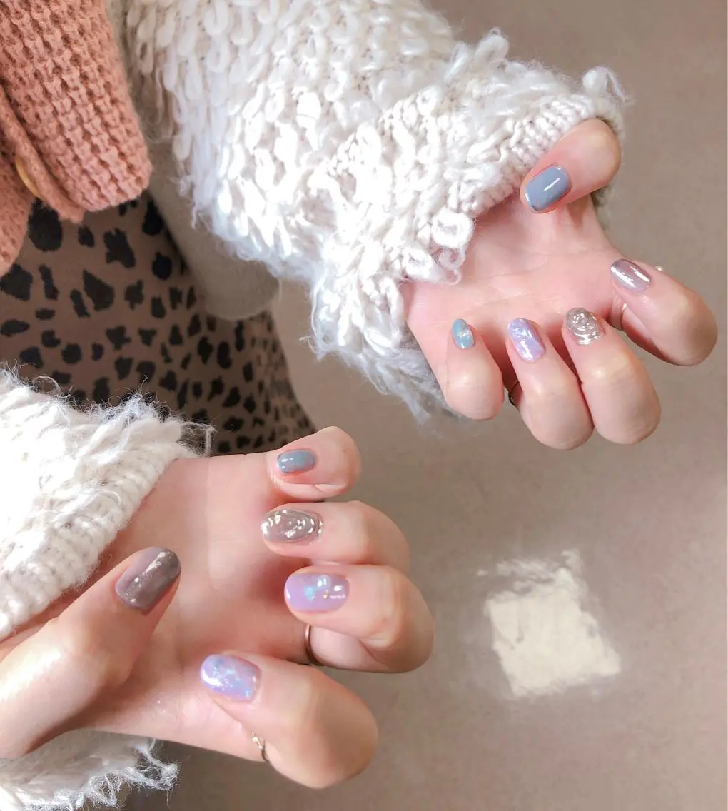 ネイル ブルー BEBE BEAUTEのネイルデザイン