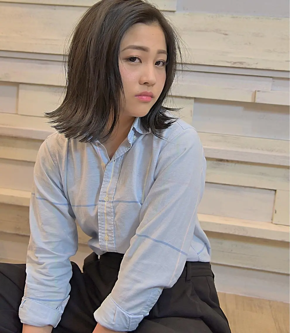 ミディアム カラー 伊藤 光成のヘアスタイル