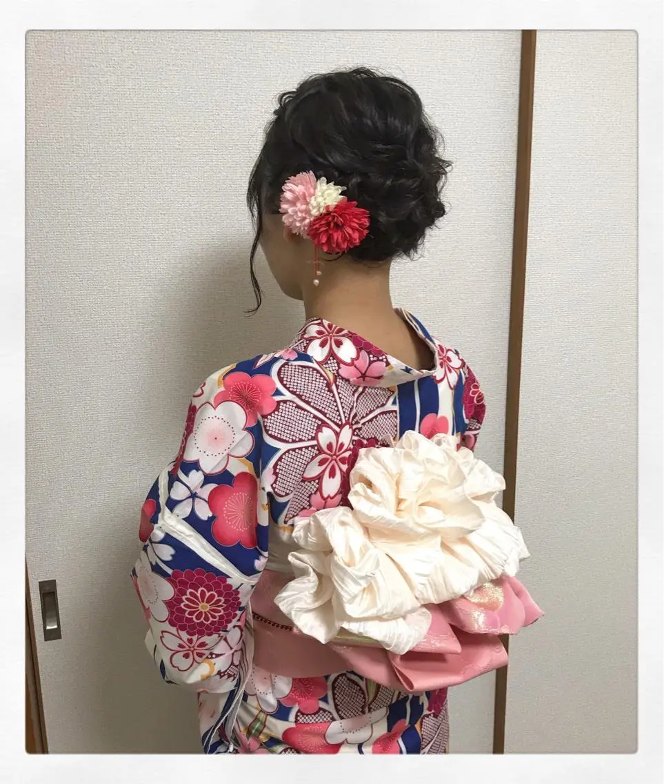ミディアム ヘアアレンジ ボブ 着付け KANA カナのマツエク・マツパデザイン