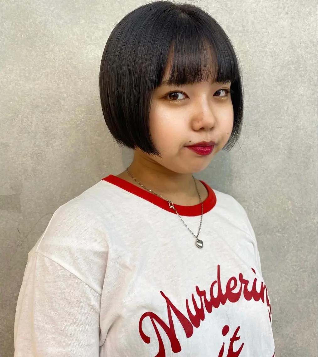 ショート カラー ボブ 顔周りカット/透明感 カラー✂️MEIのヘアスタイル