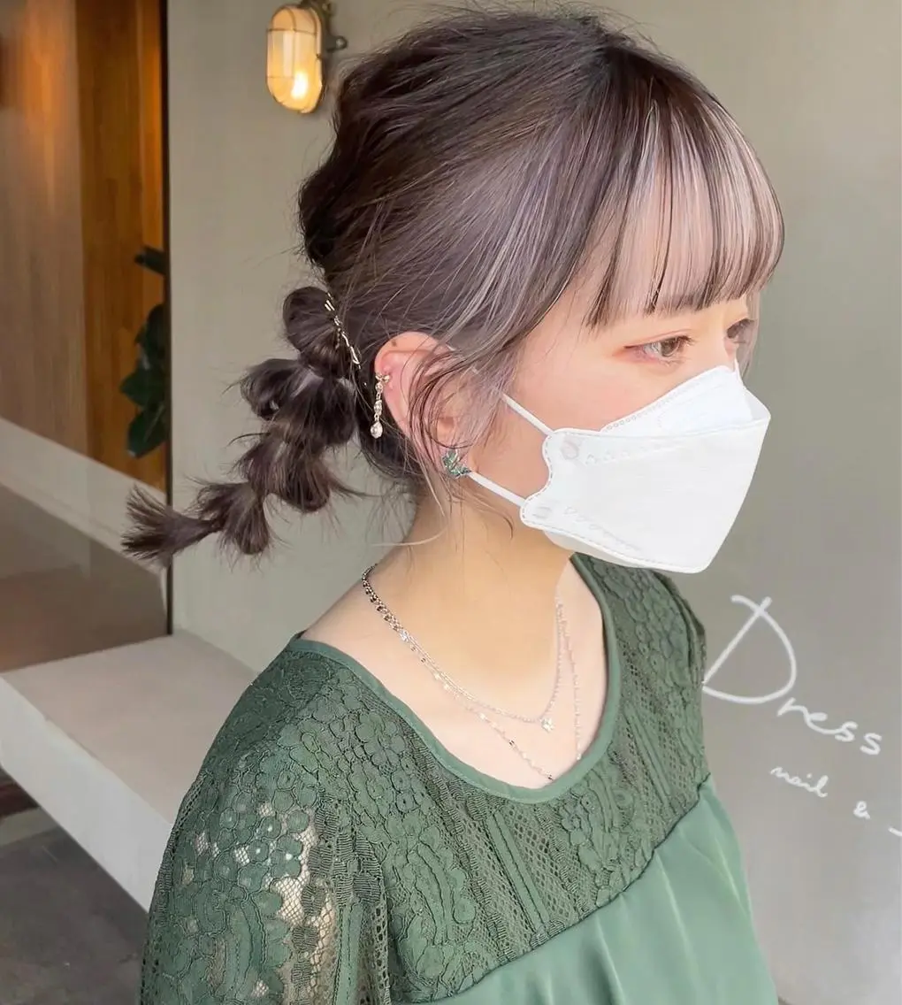 セミロング カラー ヘアアレンジ ヘアカラー トリートメント ハイトーンカラー♡ yuのヘアスタイル