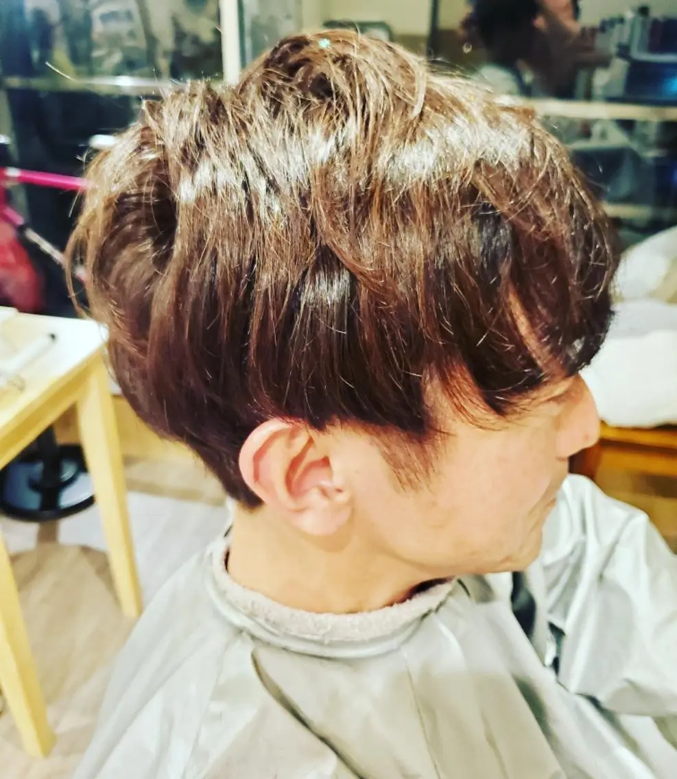 ショート メンズ 外国人風カラー ショートヘア spa hair ark 富井直美のヘアスタイル